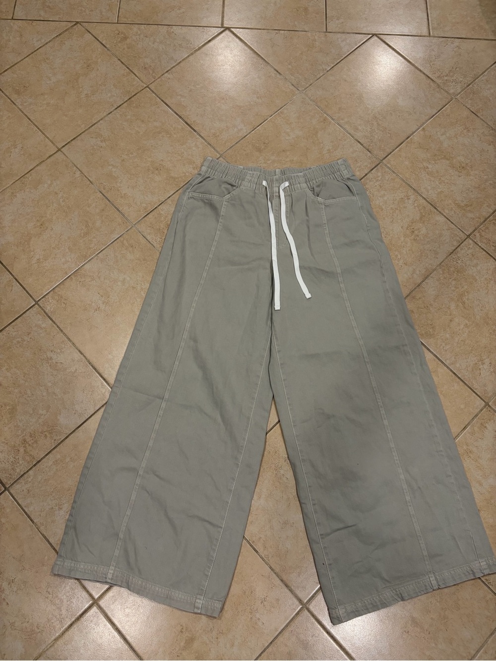 Universal Thread Taupe Drawstring Wide Leg Pants